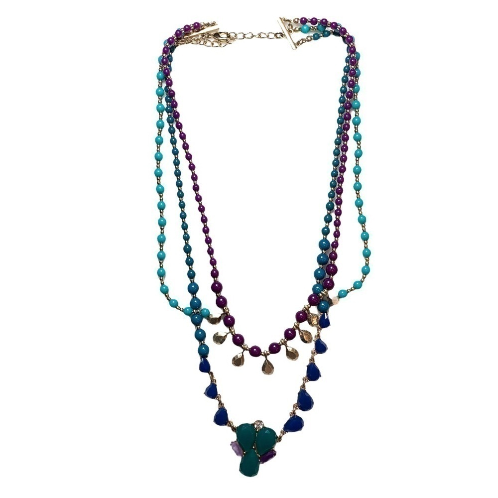 Boho Blue & Purple Necklace & Earring Bundle - Picture 6 of 15